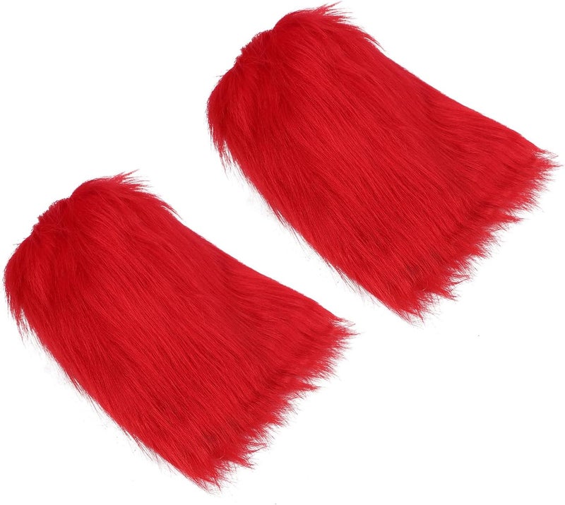 MioCloth Kid Girl Faux Fur Leg Warmers Dance Fuzzy Boot Cuff Cover Kawaii Goth Y2K Accessories Winter Xmas Clothes - Image 4